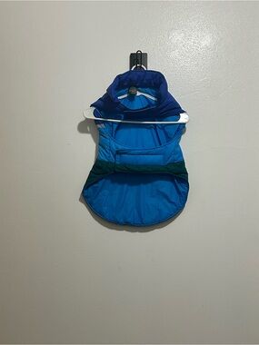 EUC 32 Degrees Heat Blue Green Colorblock Dog Puffer Vest Winter Jacket Size XL